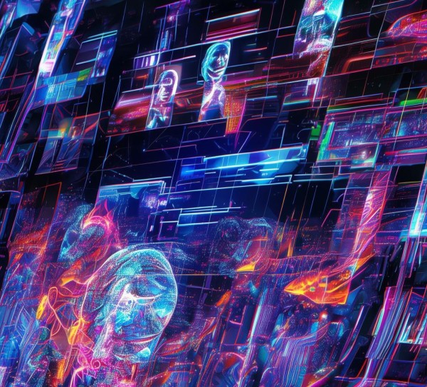 数字时代的视觉盛宴，数字技术动态面板壁纸